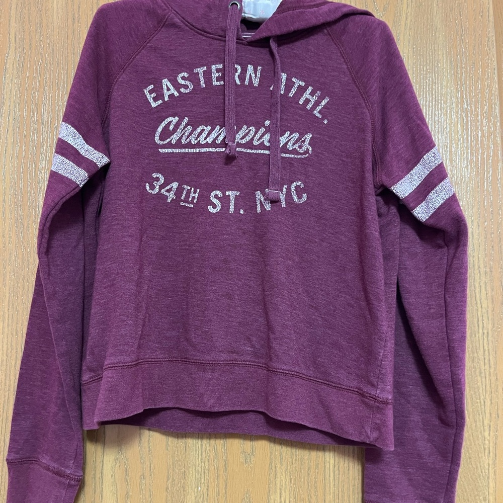 Aeropostale Burgundy Graphic Hoodie